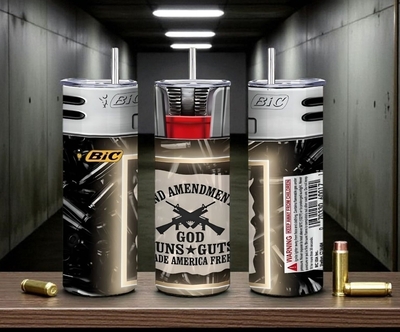 2nd Amendment God G#ns Guts Lighter Wrap, Bic Lighter Sleeve Decal, Pro-G#n Rights Gift