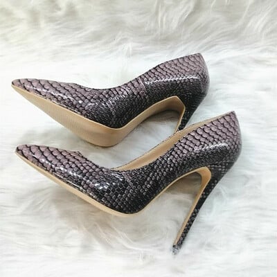 12cm snake print pu high heels women's stilettos
