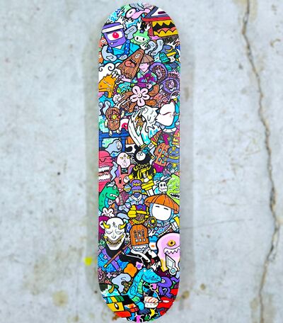 Art Skateboard by Swaggerassic "The Garden on Entropy”