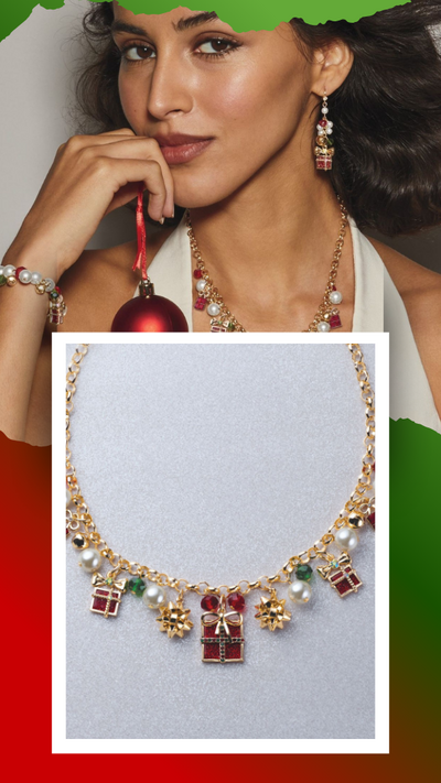 Pearly Wrapped Presents Necklace - FINAL SALE