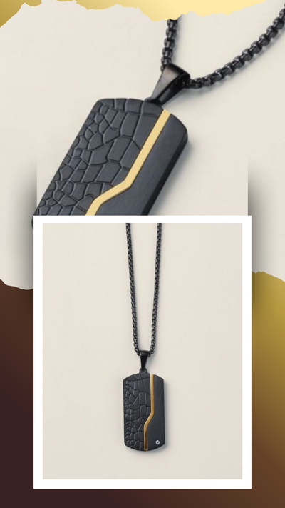 Men's Stainless Steel Trailblazer Dog Tag Necklace - FINAL SALE