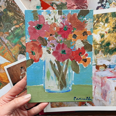 “Joy in Bloom” 5x7 inch still life, original painting no.04