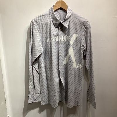 Yuji Yamada Hiroshi Kume diagonal stripe shirt