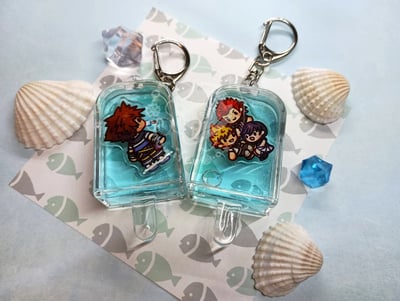 Liquid Kingdom Hearts Popsicle Keychain