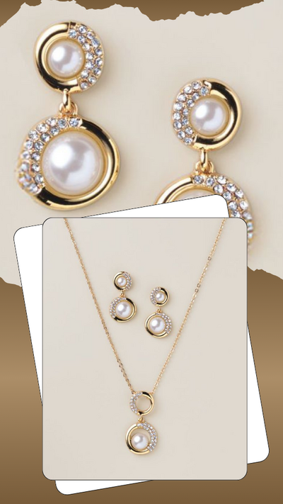 Radiant Pave Pearly Set - FINAL SALE