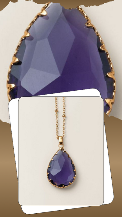 Violet Dewdrop Pendant Necklace - FINAL SALE