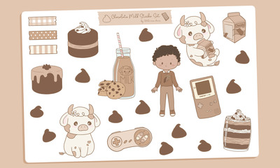 Chocolate Milk Sticker Sheet