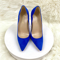 New blue suede high heels 12CM - Thumbnail 2