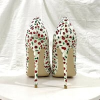 Cherry pattern high heels 12CM - Thumbnail 5