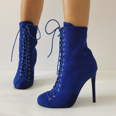 Royal blue suede ankle boots store