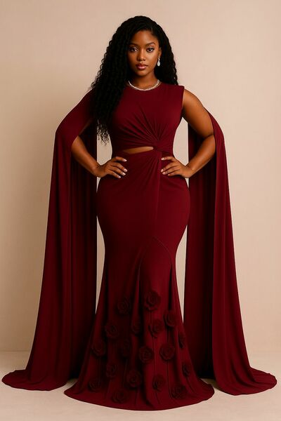 Simple Mermaid with Shawl Prom Dress Evening Formal Dress African Girls Birthday Party Gown