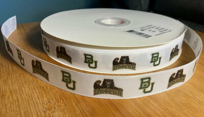 7/8" Baylor University Inspired Custom Printed Grosgrain Ribbon