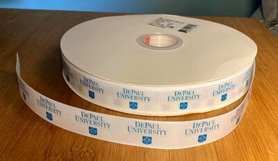 7/8" DePaul University Inspired Custom Printed Grosgrain Ribbon