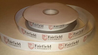 7/8" Fairfield University Inspired Custom Printed Grosgrain Ribbon