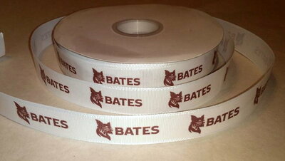 7/8" Bates College Inspired Custom Printed Grosgrain Ribbon