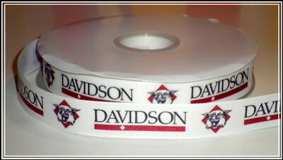 7/8" Davidson College Inspired Custom Printed Grosgrain Ribbon