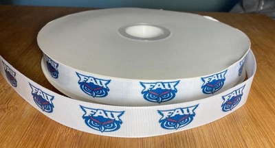 7/8" Florida Atlantic University Inspired Custom Printed Grosgrain Ribbon