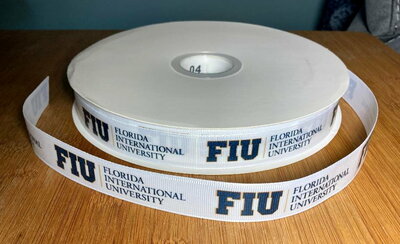 7/8" Florida International University Inspired Custom Printed Grosgrain Ribbon