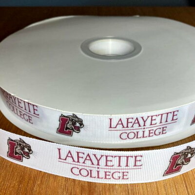 7/8" lafayette college inspired custom printed grosgrain ribbon - Thumbnail 2