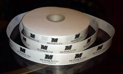 7/8" Monmouth University Inspired Custom Printed Grosgrain Ribbon