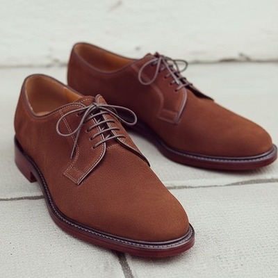 Handmade Derby Culture Brown Formal Lace UP Shoes