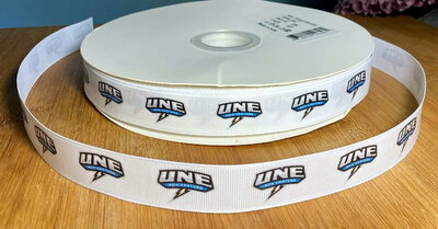 7/8" New England University Inspired Custom Printed Grosgrain Ribbon