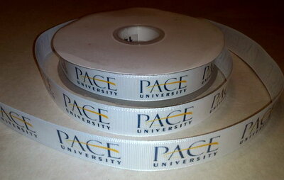7/8" Pace University Inspired Custom Printed Grosgrain Ribbon