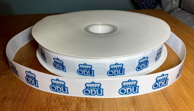 7/8" Old Dominion University Inspired Custom Printed Grosgrain Ribbon
