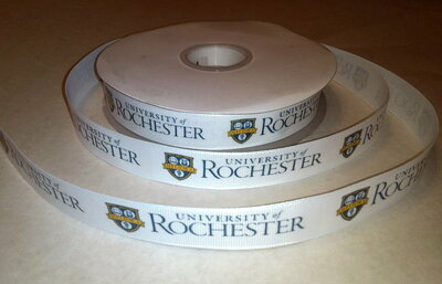 7/8" Rochester University Inspired Custom Printed Grosgrain Ribbon