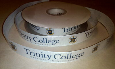 7/8" Trinity College Inspired Custom Printed Grosgrain Ribbon