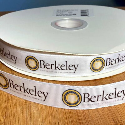 7/8" university of california uc berkeley inspired custom printed grosgrain ribbon - Thumbnail 2