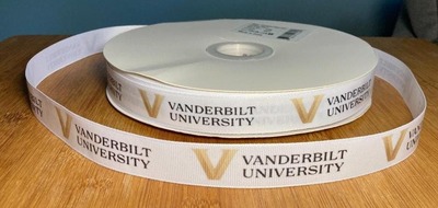 7/8" Vanderbilt University Inspired Custom Printed Grosgrain Ribbon