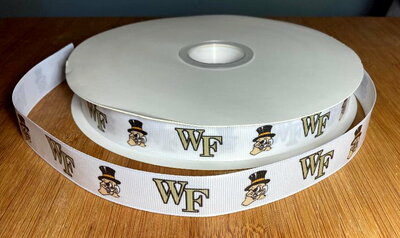 7/8" Wake Forest University Inspired Custom Printed Grosgrain Ribbon