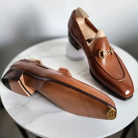 Handmade men's genuine leather dress shoes  - Thumbnail 1