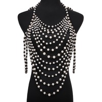 Banquet Dress Beaded Necklace – Elegant Fashion Sweater Chain for Women | Plastic & Resin Bead Statement Accessory - Thumbnail 2