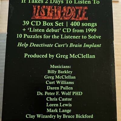 Listen2daze (amazing 40 cd boxset concept album project with members of nw bands prowess, castor, melody rain, shindig, etc.) - Thumbnail 1