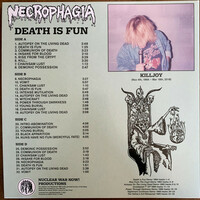 NECROPHAGIA - Death Is Fun (Rare 2 LP collection of the pioneering death metal bands 80s Demos) - Thumbnail 1