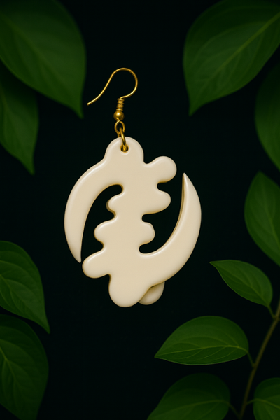Gye Nyame Earrings (Ivory)