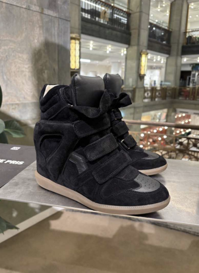 Parisian Wedge Sneaker - Black