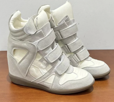 Parisian Wedge Sneaker - Gray