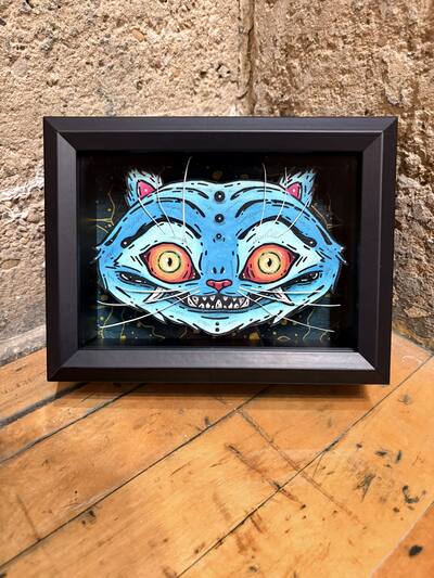 "Derpy Tiger" Original Shadowbox