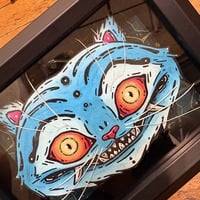 "Derpy Tiger" Original Shadowbox - Thumbnail 1