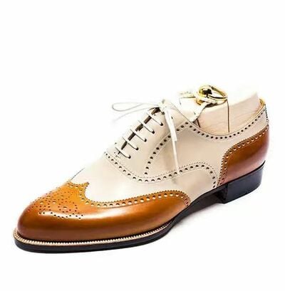 Handmade men's genuine leather dress shoes