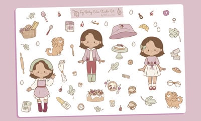 Fig Bitty Cutie Sticker Sheet
