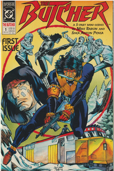 Dc comics the butcher (1990) 1-5 complete set mike baron shea anton pensa