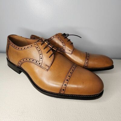 Hot SAle Men's Handmade Cap Toe Lace Up Genuine Leather Formal Shoes