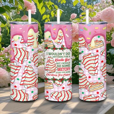 "Sketchy Stuff for Christmas Tree Cakes" Klondike Bar Funny Holiday | 20oz Stainess Steel Tumbler