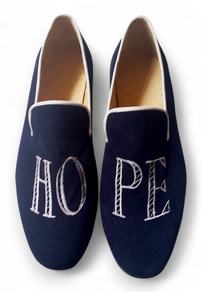 Crafted Leather Classic Blue Velvet Loafers Men Dress Wedding Shoes