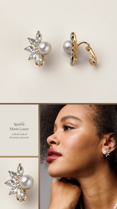 Ivy Pearl Clip-on Earrings