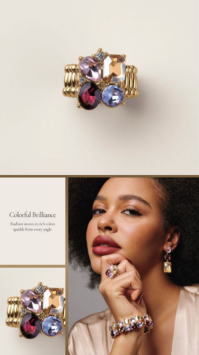 Sunset Gemstone Stretch Ring